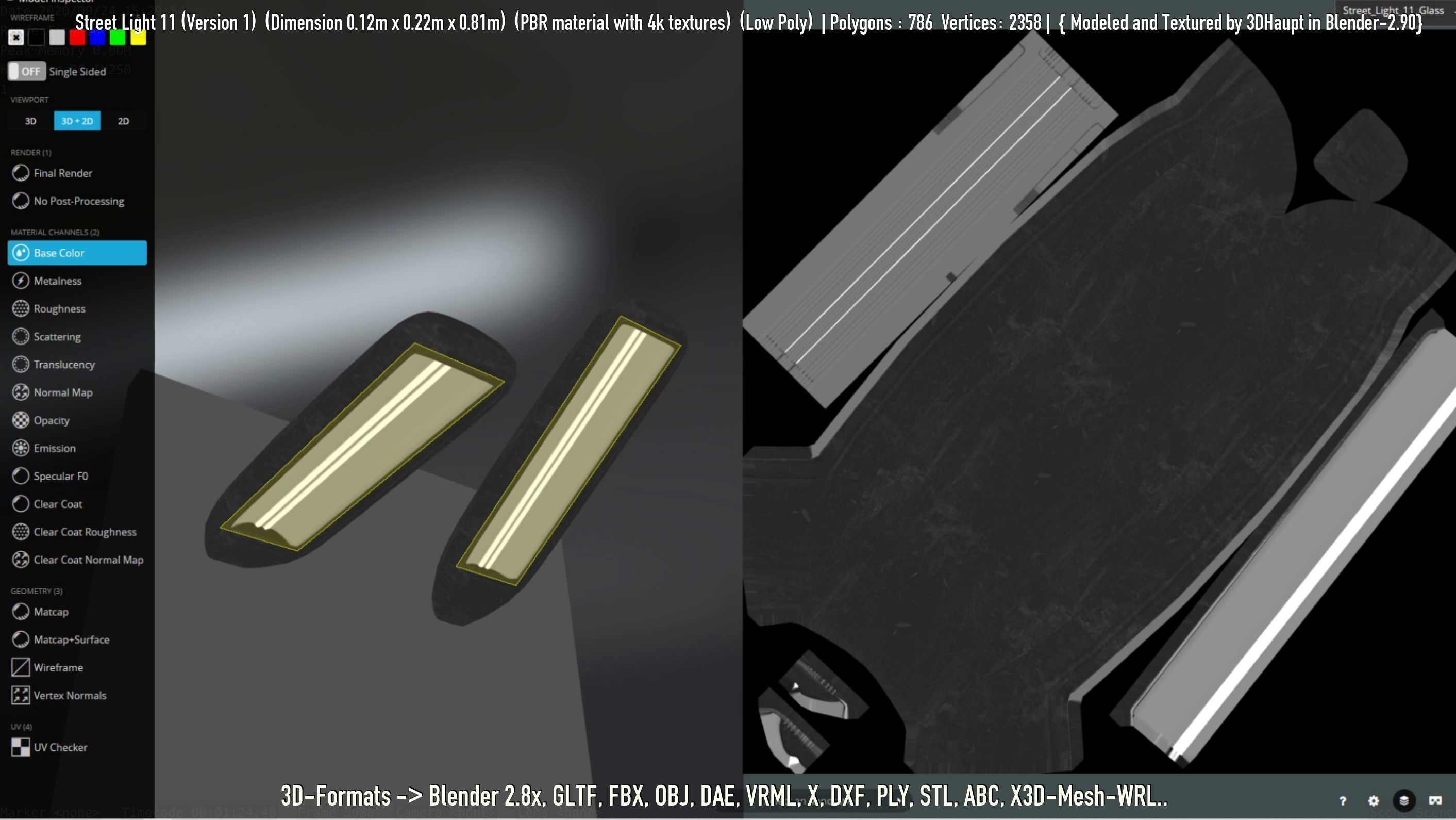 Street Light -11- Low-Poly Version -1- Low-poly 3D model_70