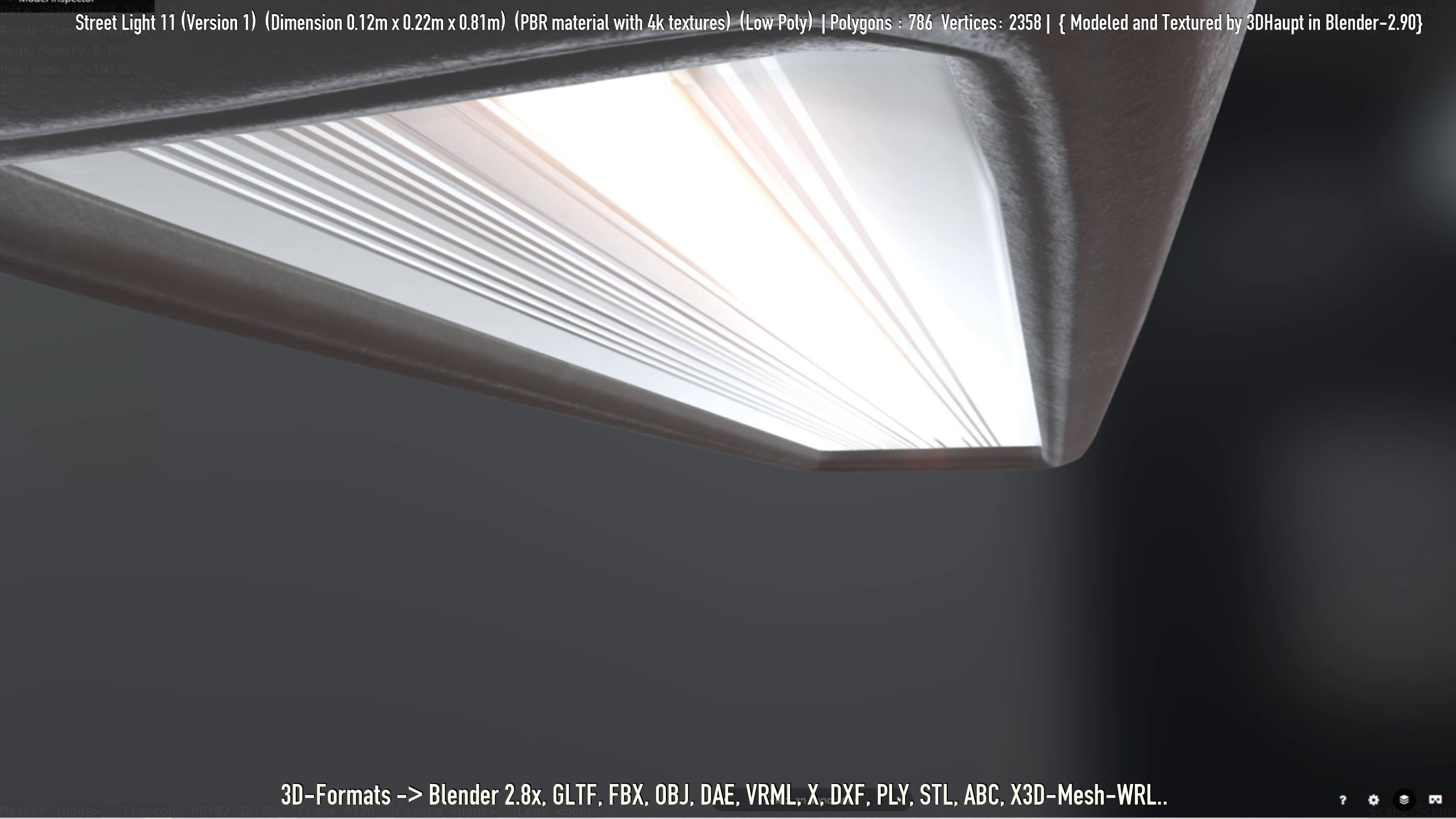 Street Light -11- Low-Poly Version -1- Low-poly 3D model_61