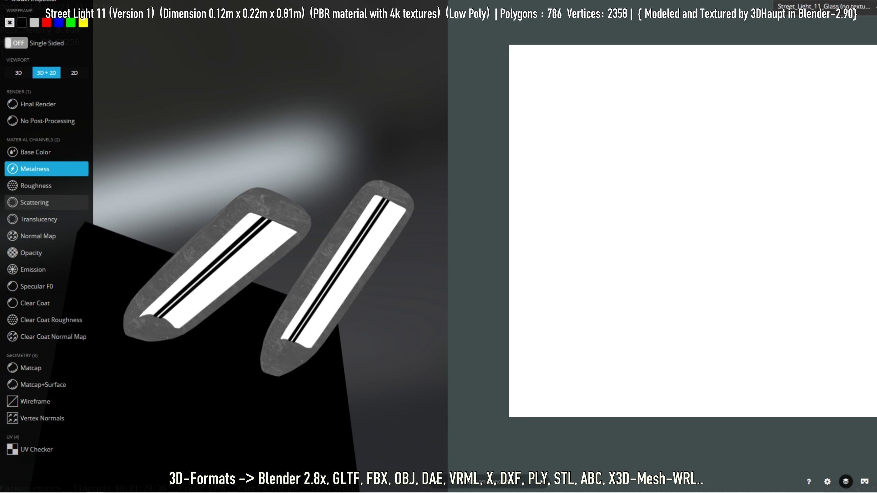 Street Light -11- Low-Poly Version -1- Low-poly 3D model_39