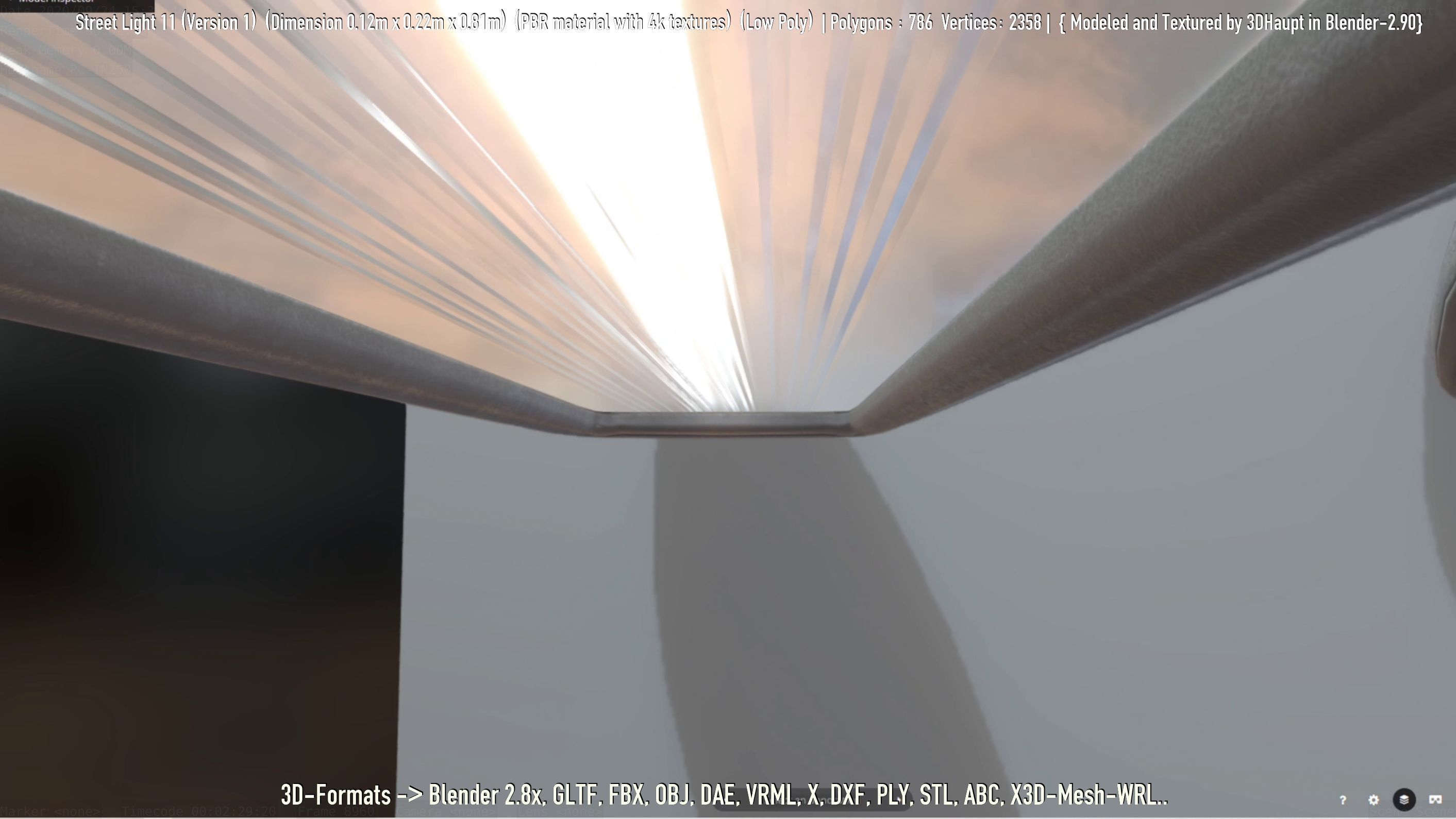 Street Light -11- Low-Poly Version -1- Low-poly 3D model_38