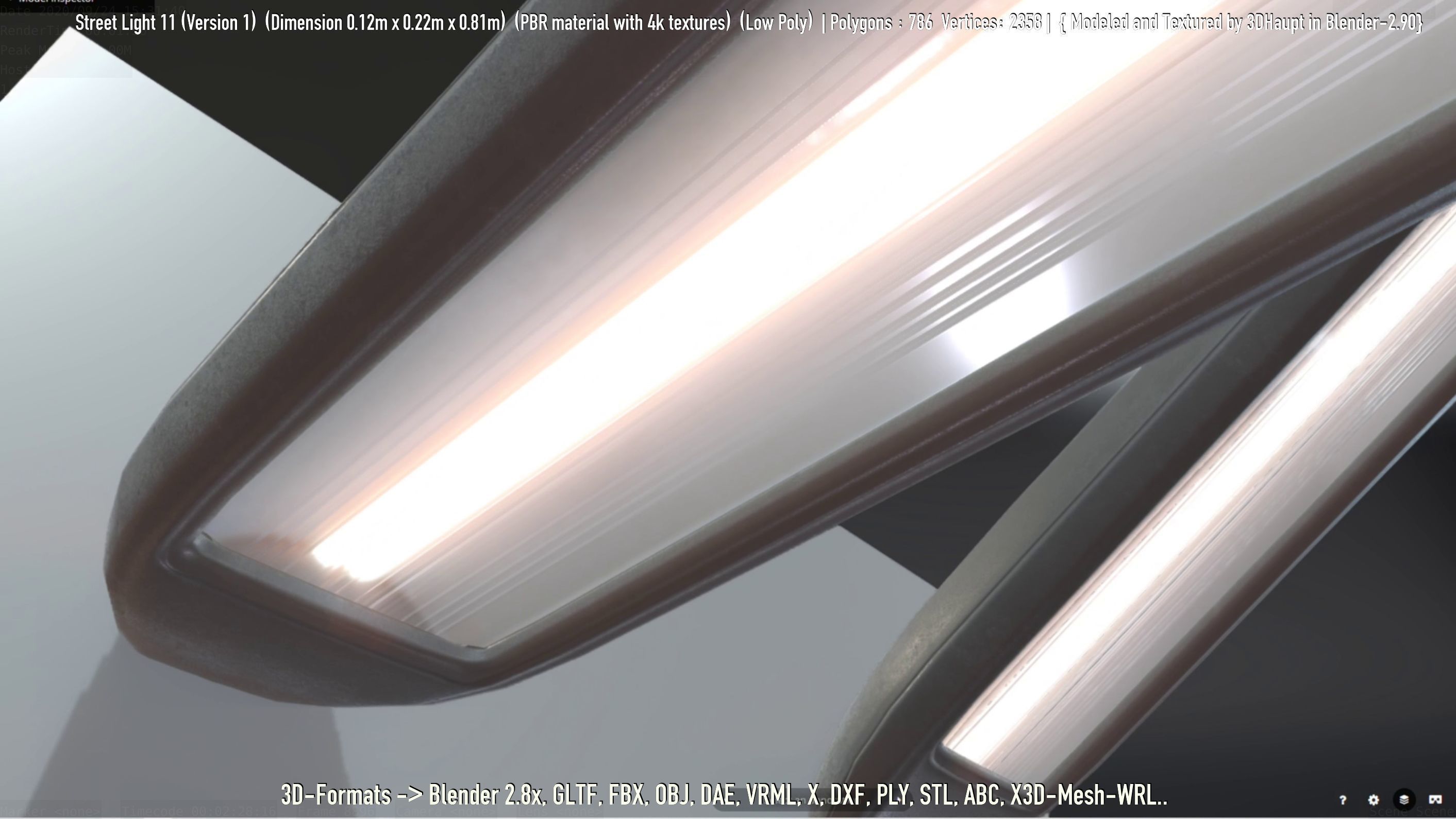 Street Light -11- Low-Poly Version -1- Low-poly 3D model_37