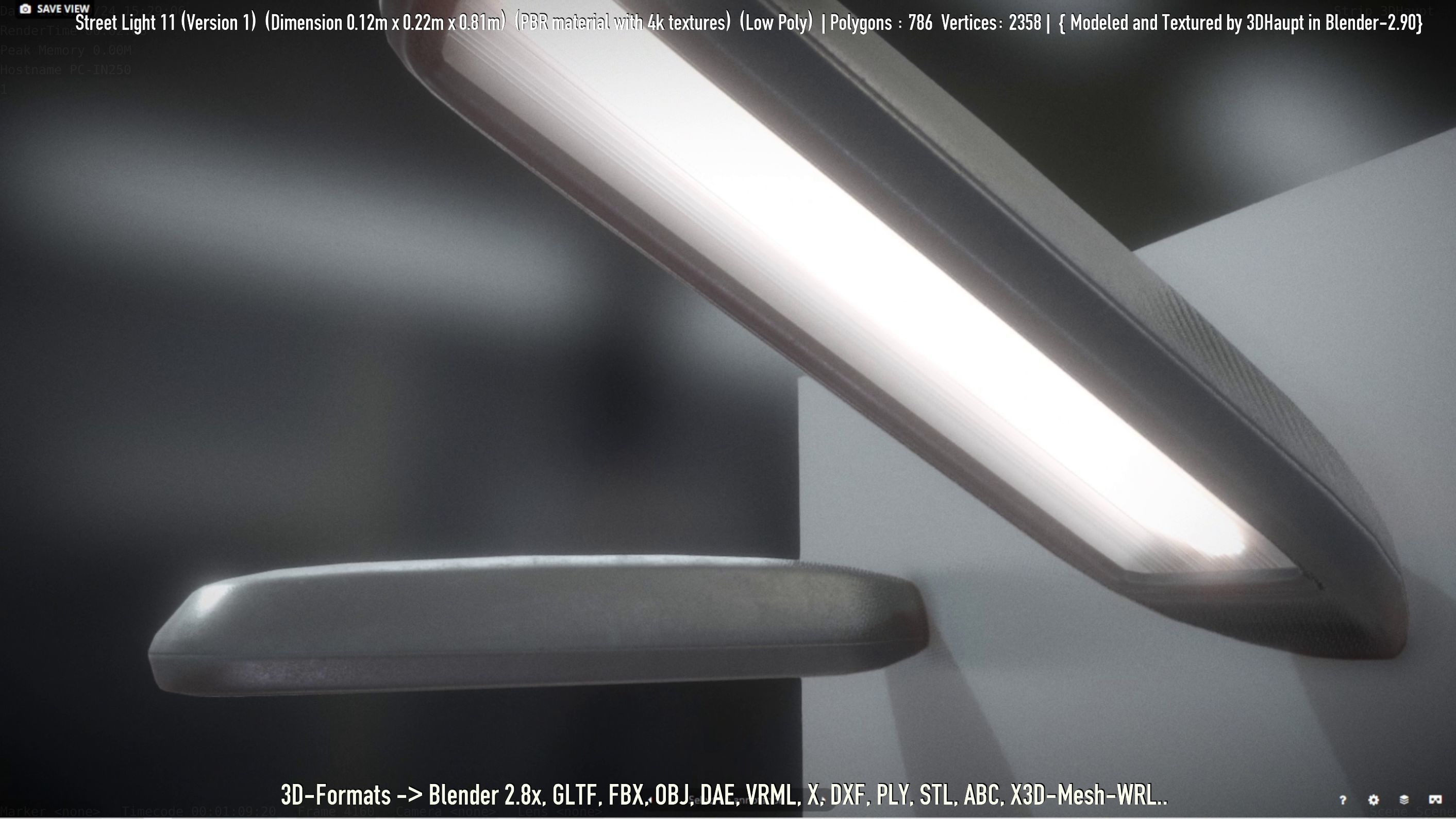 Street Light -11- Low-Poly Version -1- Low-poly 3D model_5