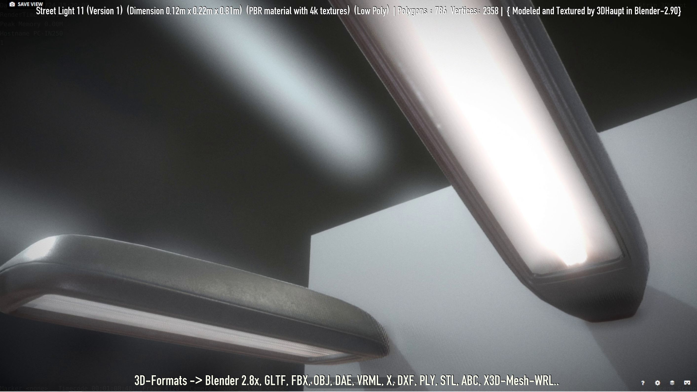 Street Light -11- Low-Poly Version -1- Low-poly 3D model_12