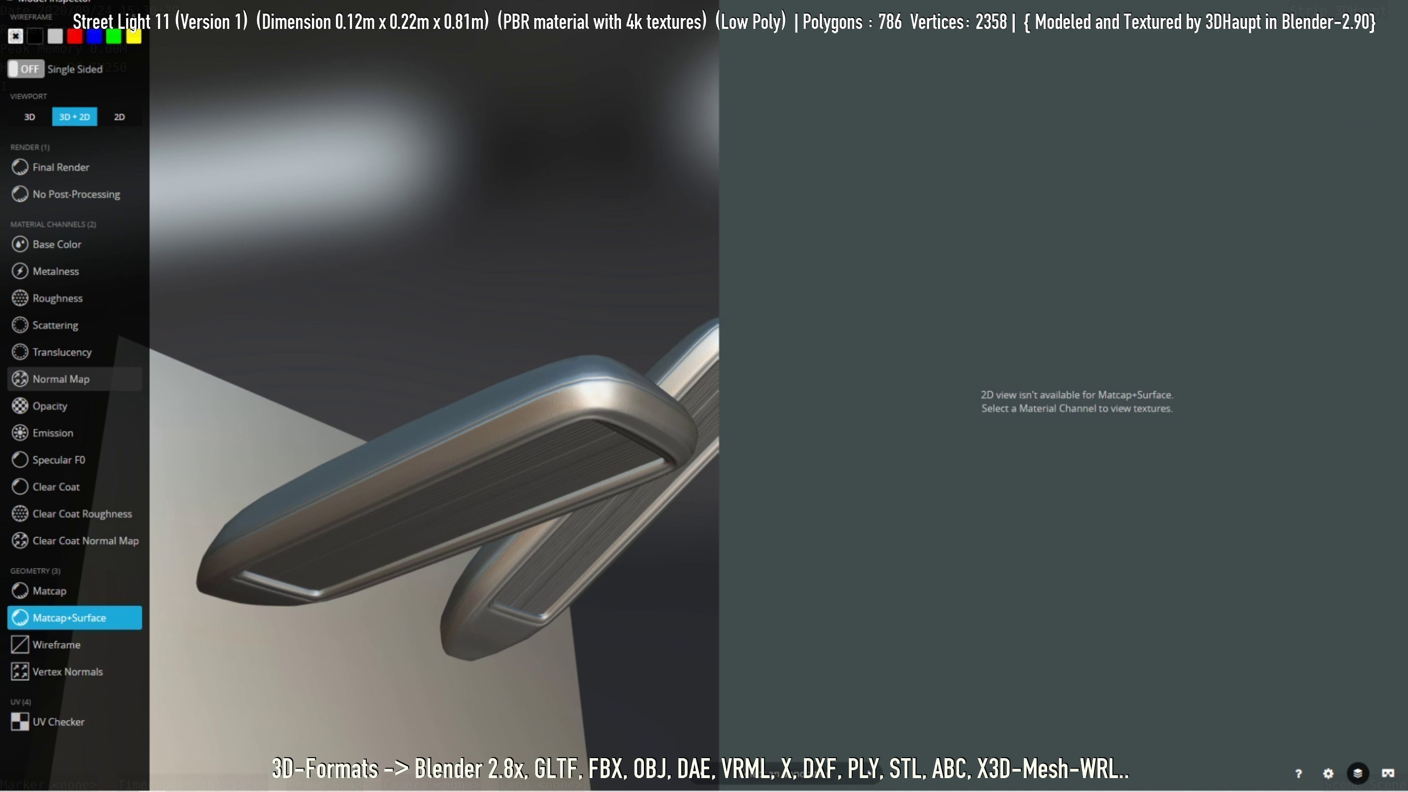 Street Light -11- Low-Poly Version -1- Low-poly 3D model_42