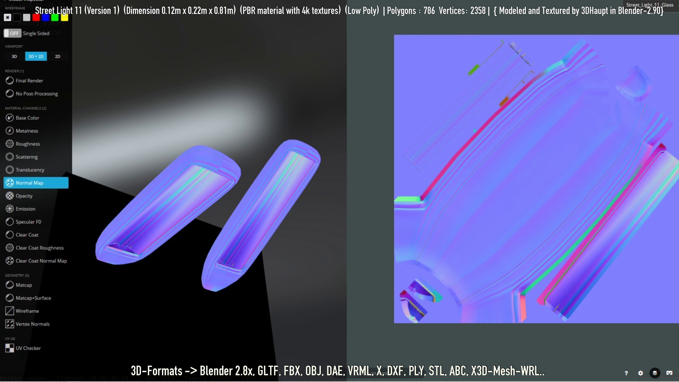 Street Light -11- Low-Poly Version -1- Low-poly 3D model_119