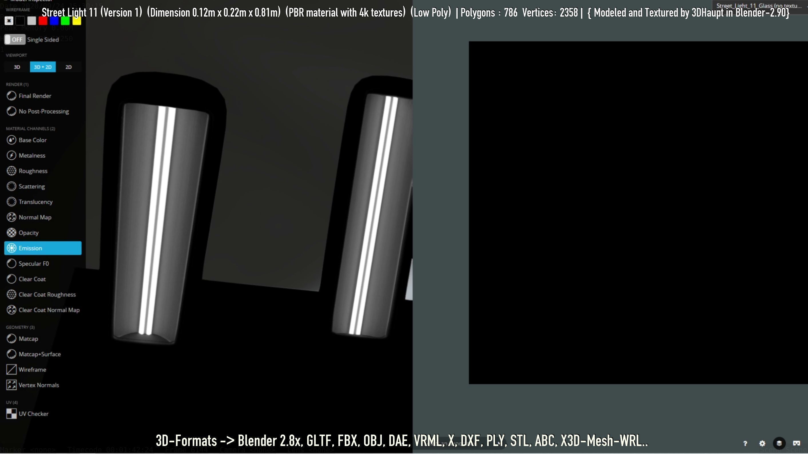 Street Light -11- Low-Poly Version -1- Low-poly 3D model_43