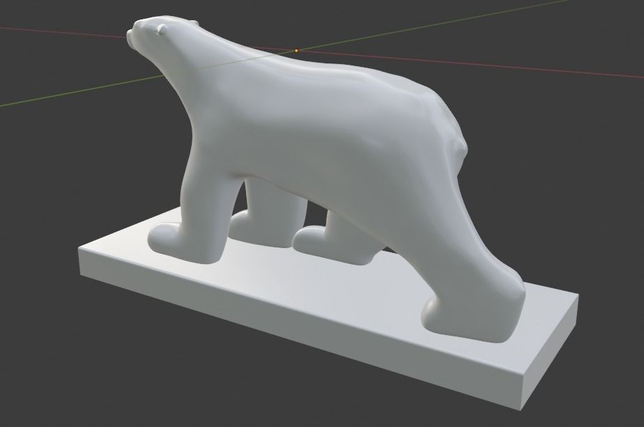 Ours blanc de Pompon 3D print model_1