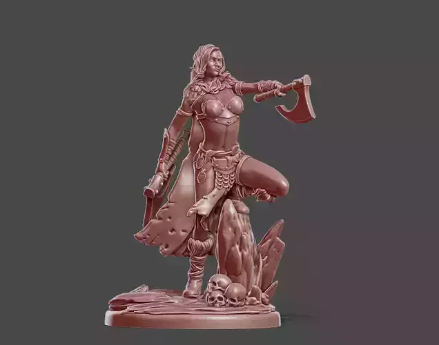Barbarian beauty - Sophia 35mm scale 3D print model
