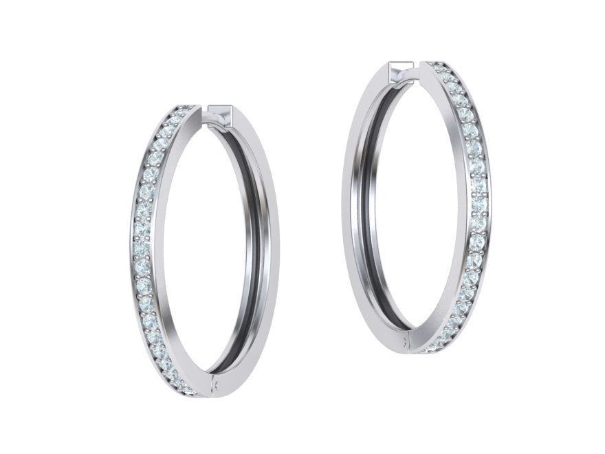 Hoop Earrings 25mm 3dmodel printable 3D print model_13