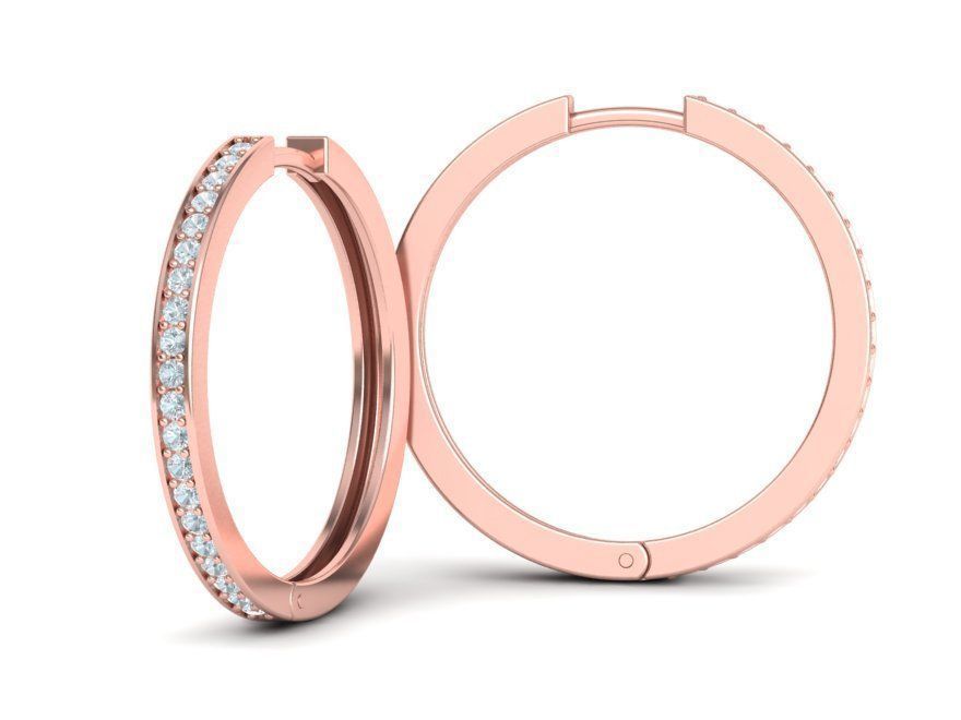 Hoop Earrings 25mm 3dmodel printable 3D print model_18