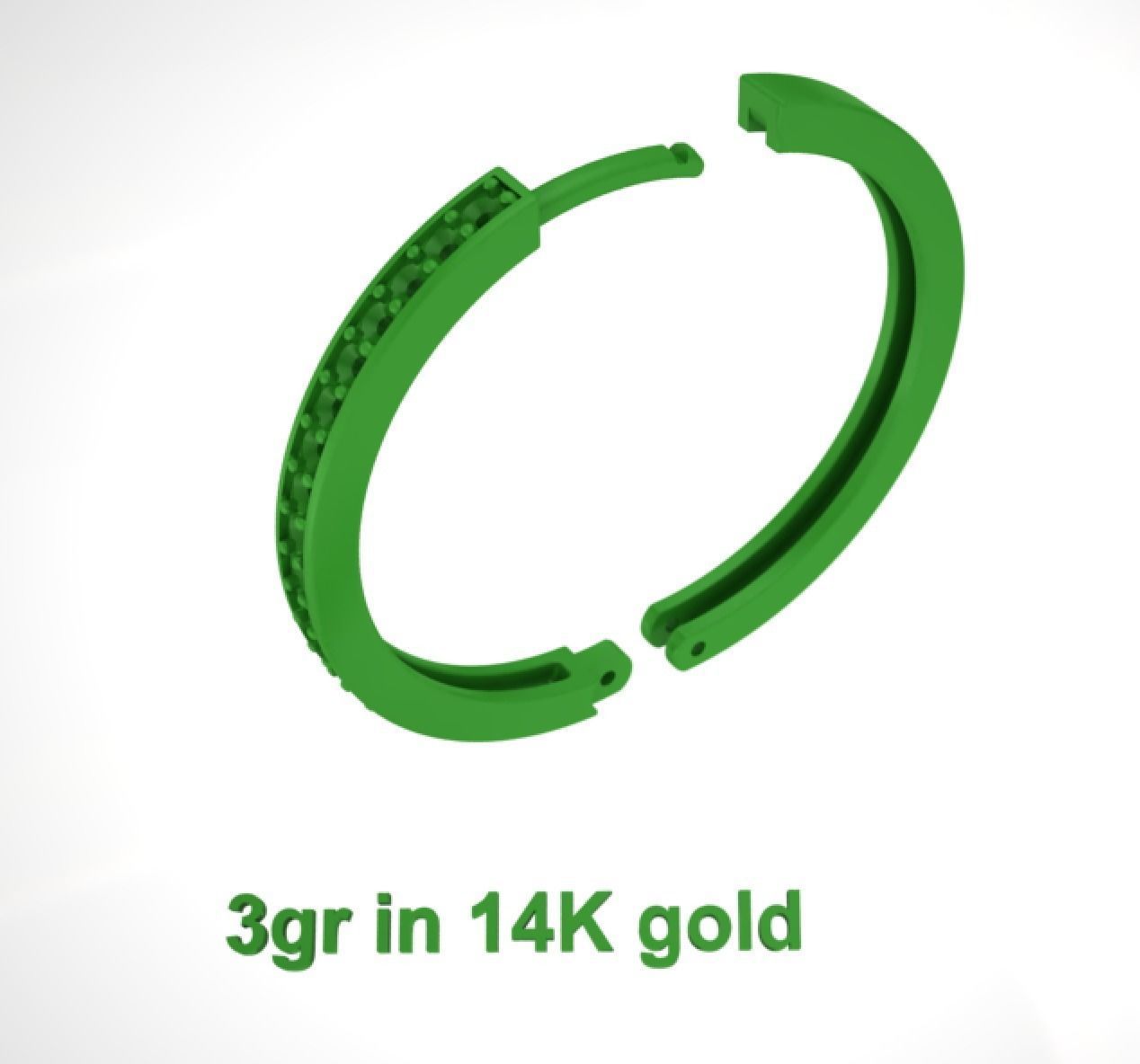 Hoop Earrings 25mm 3dmodel printable 3D print model_12