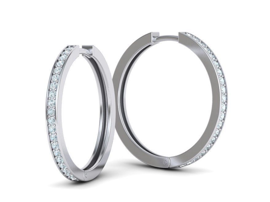 Hoop Earrings 25mm 3dmodel printable 3D print model_2