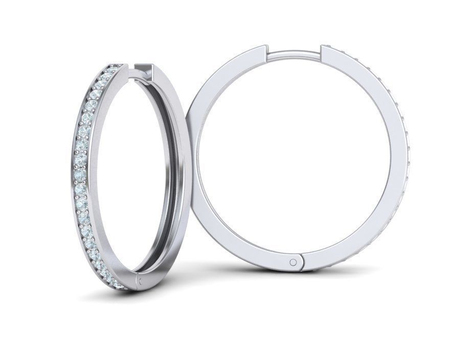 Hoop Earrings 25mm 3dmodel printable 3D print model_16