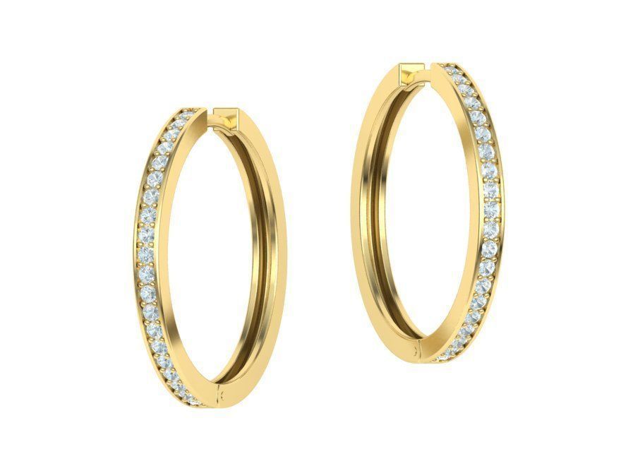 Hoop Earrings 25mm 3dmodel printable 3D print model_14