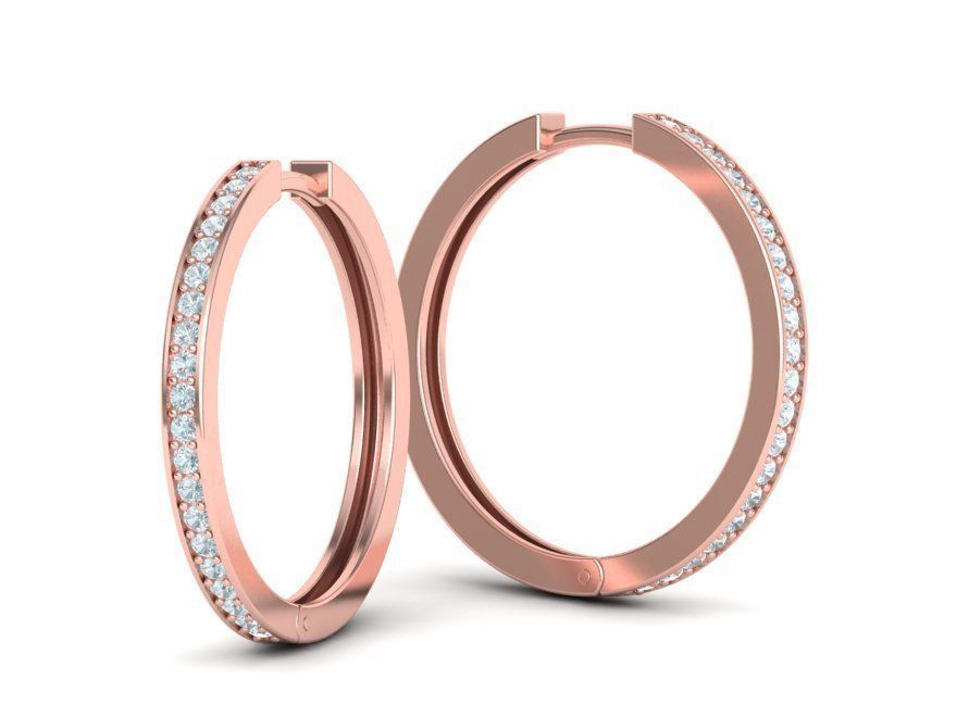 Hoop Earrings 25mm 3dmodel printable 3D print model_4