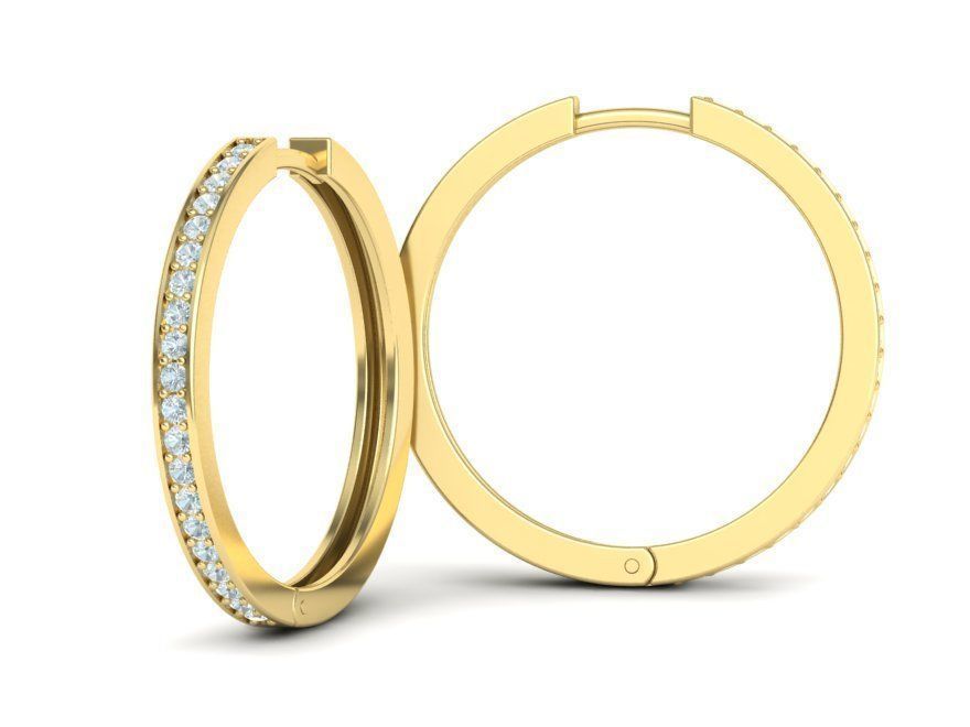 Hoop Earrings 25mm 3dmodel printable 3D print model_17