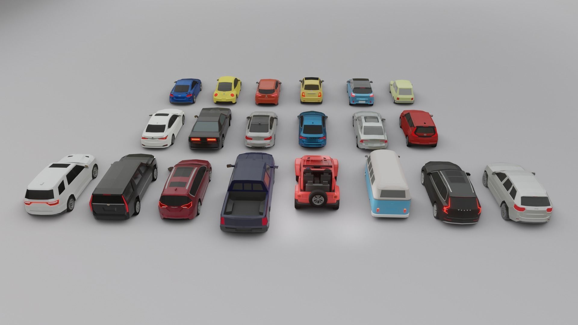 low-poly car pack - 20 cars Low-poly 3D model_6