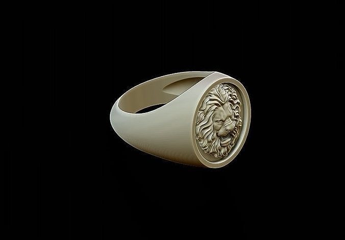 Lion ring 3D print model