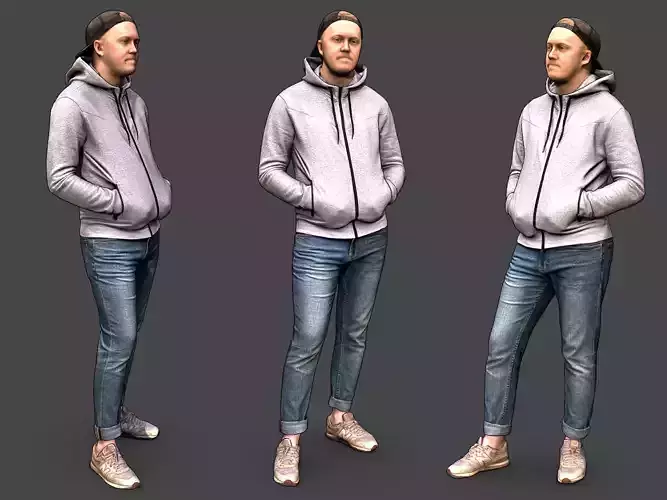 Stylized Man Character 3D model