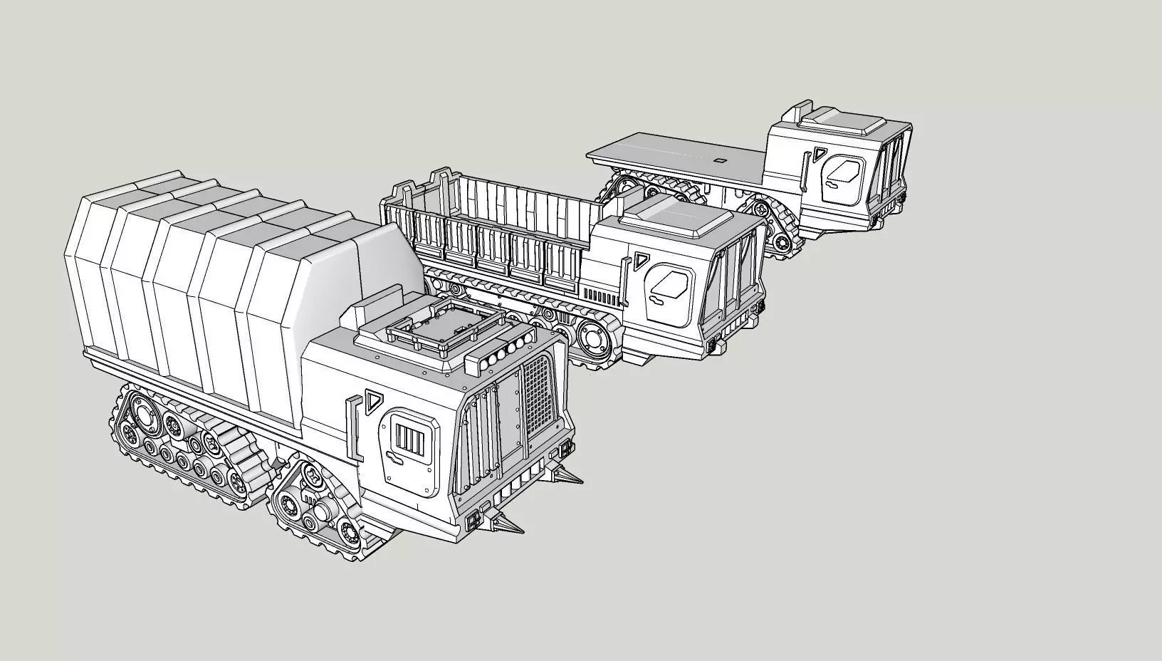 Large Utility Truck 3D print model_0
