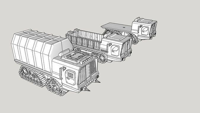 Large Utility Truck 3D print model