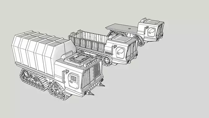Large Utility Truck 3D print model