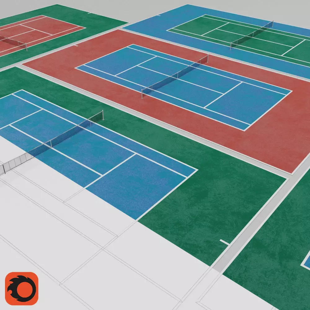Tennis filed Free 3D model