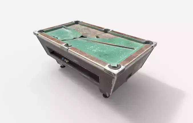 Very Worn  Pool-Billiard Table 3D model