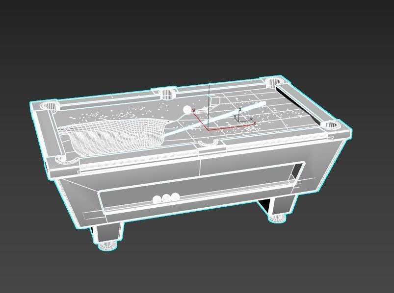 Very Worn  Pool-Billiard Table 3D model_8