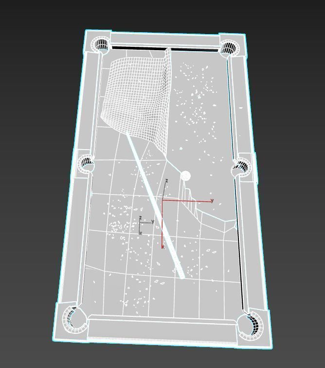 Very Worn  Pool-Billiard Table 3D model_10