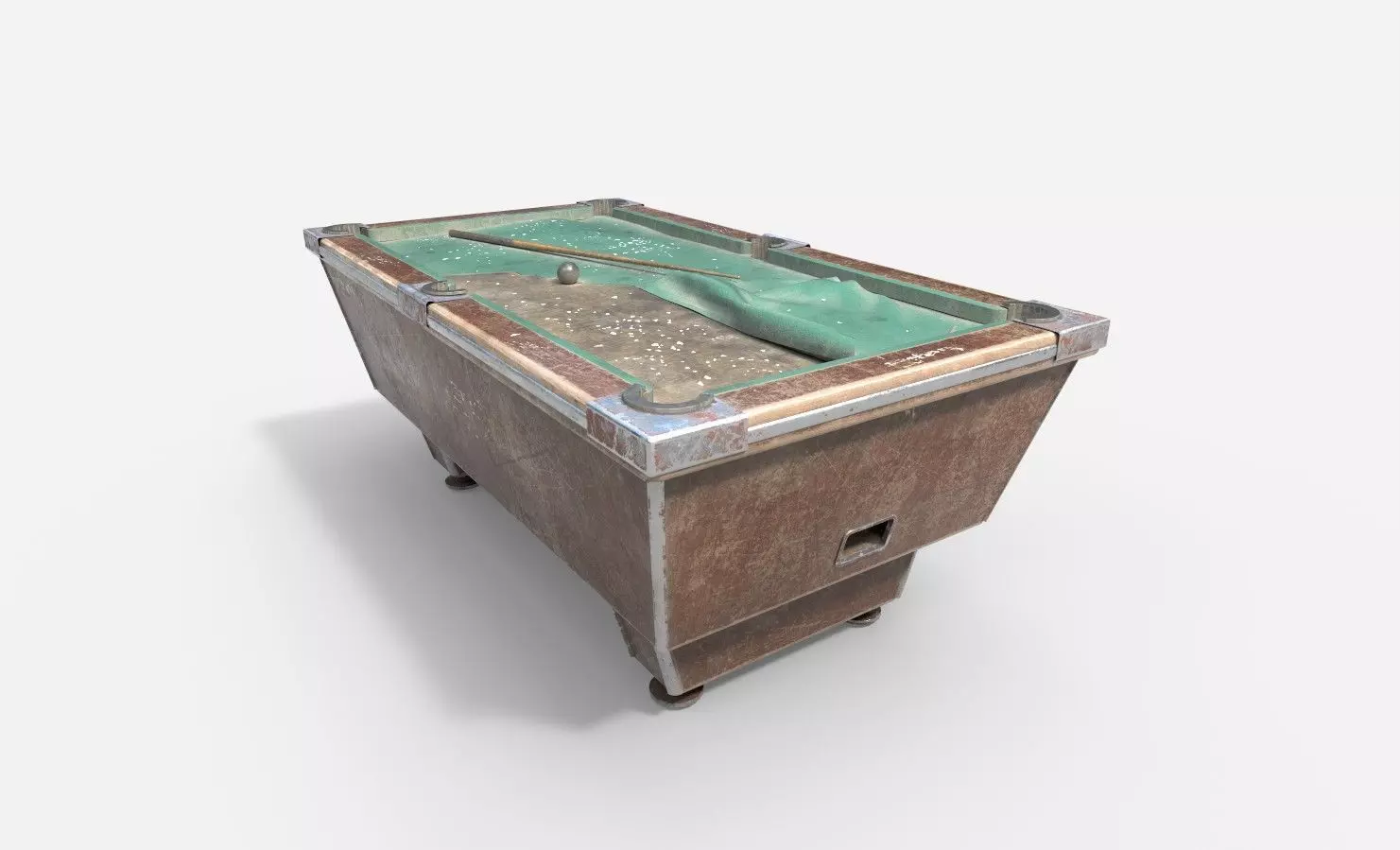 Very Worn  Pool-Billiard Table 3D model_2