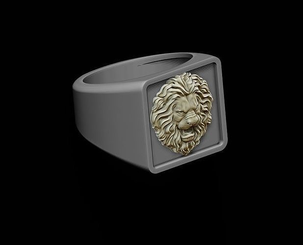 Lion ring 3D print model