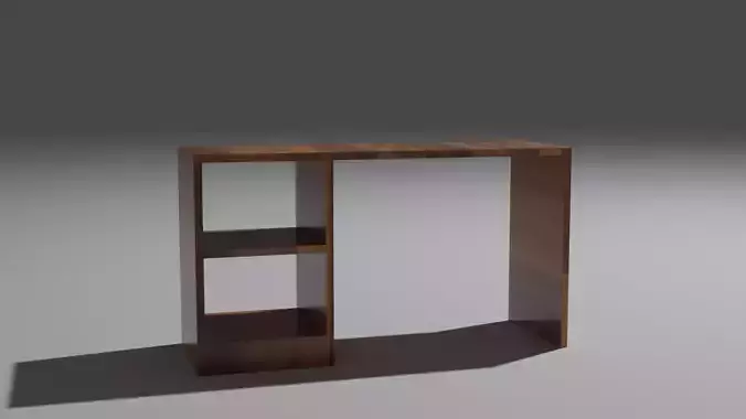 PBR Study Table with small book shelf Small Version