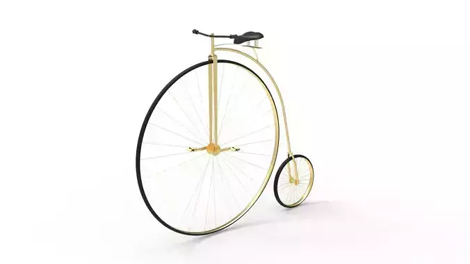 Penny-farthing gold bicycle