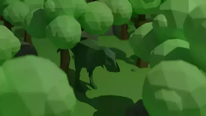 Low Poly T-rex polygonal animal