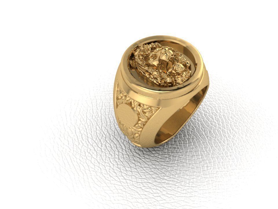 Ring Lion 1 3D print model_0