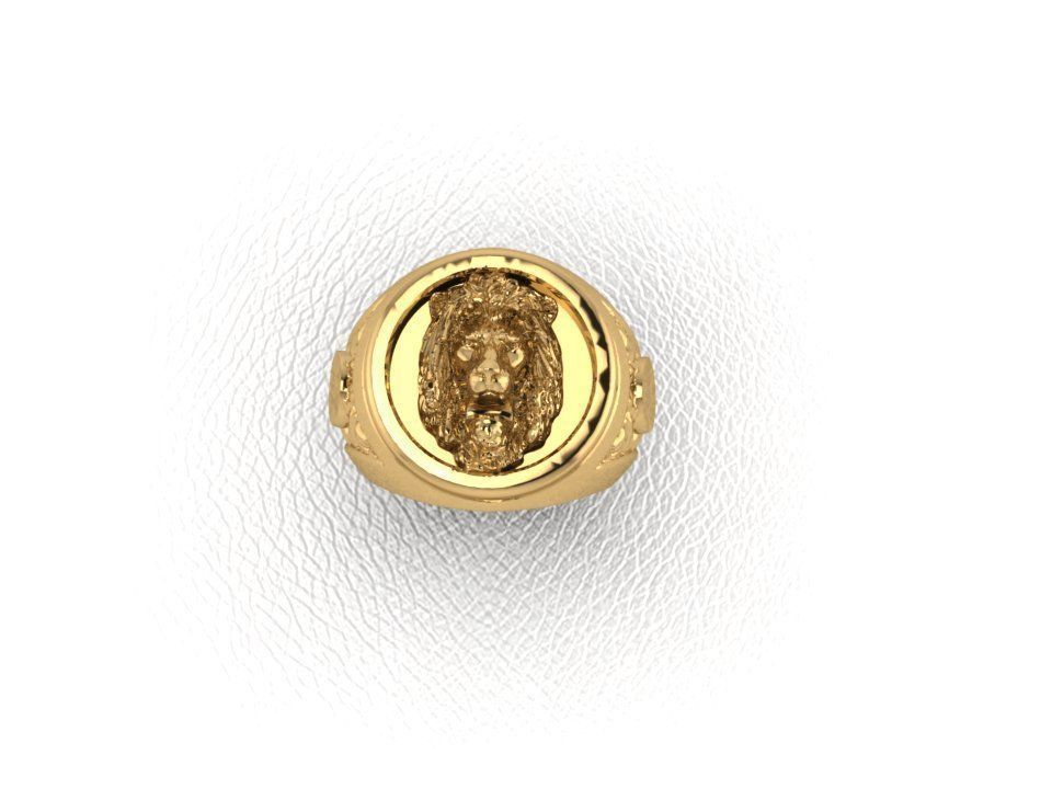 Ring Lion 1 3D print model_2