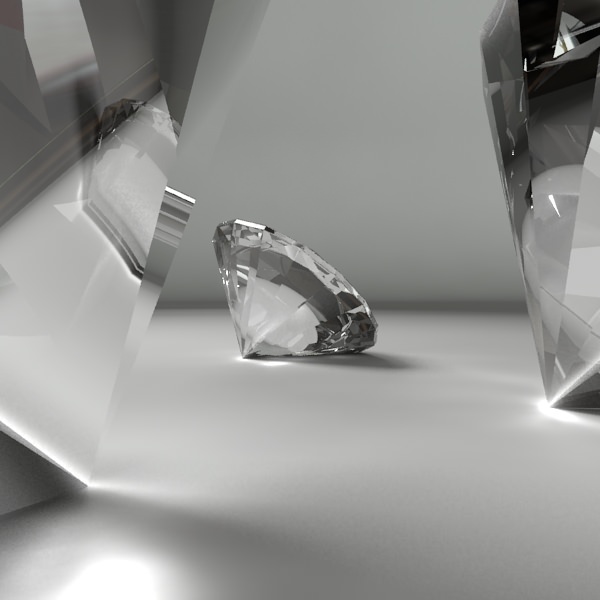 Diamond three diamonds 3D model_6