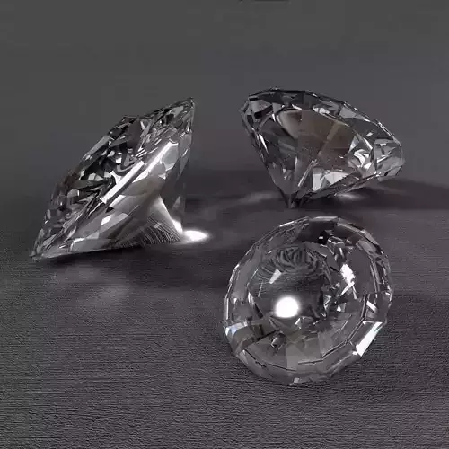 Diamond three diamonds 3D model
