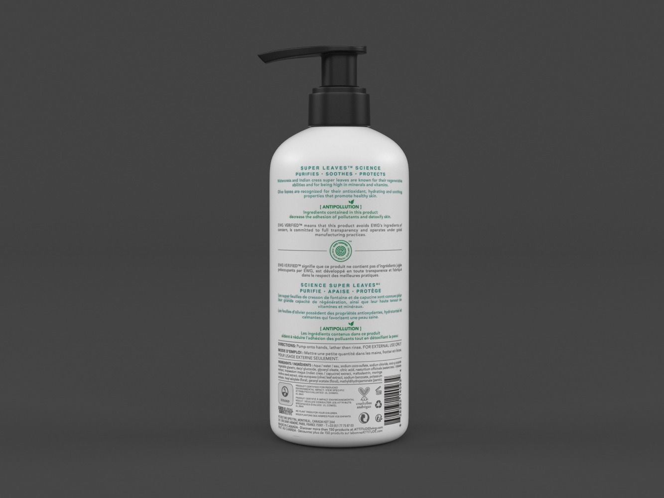 Attitude Super Leaves Hand Soap 3D model_5