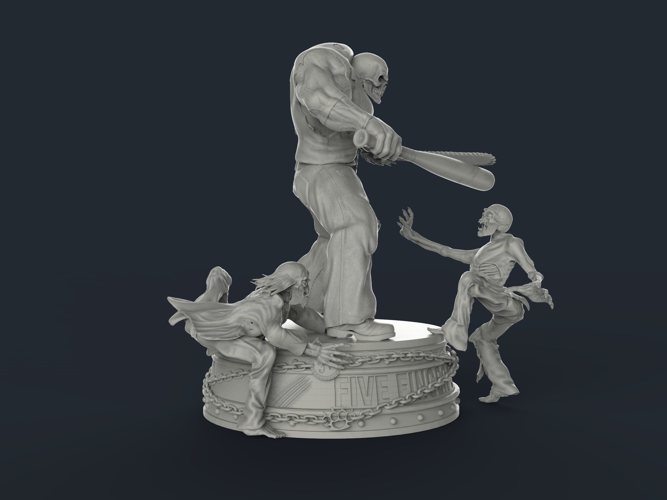 Five Finger Death Punch mascot 3D print model_4