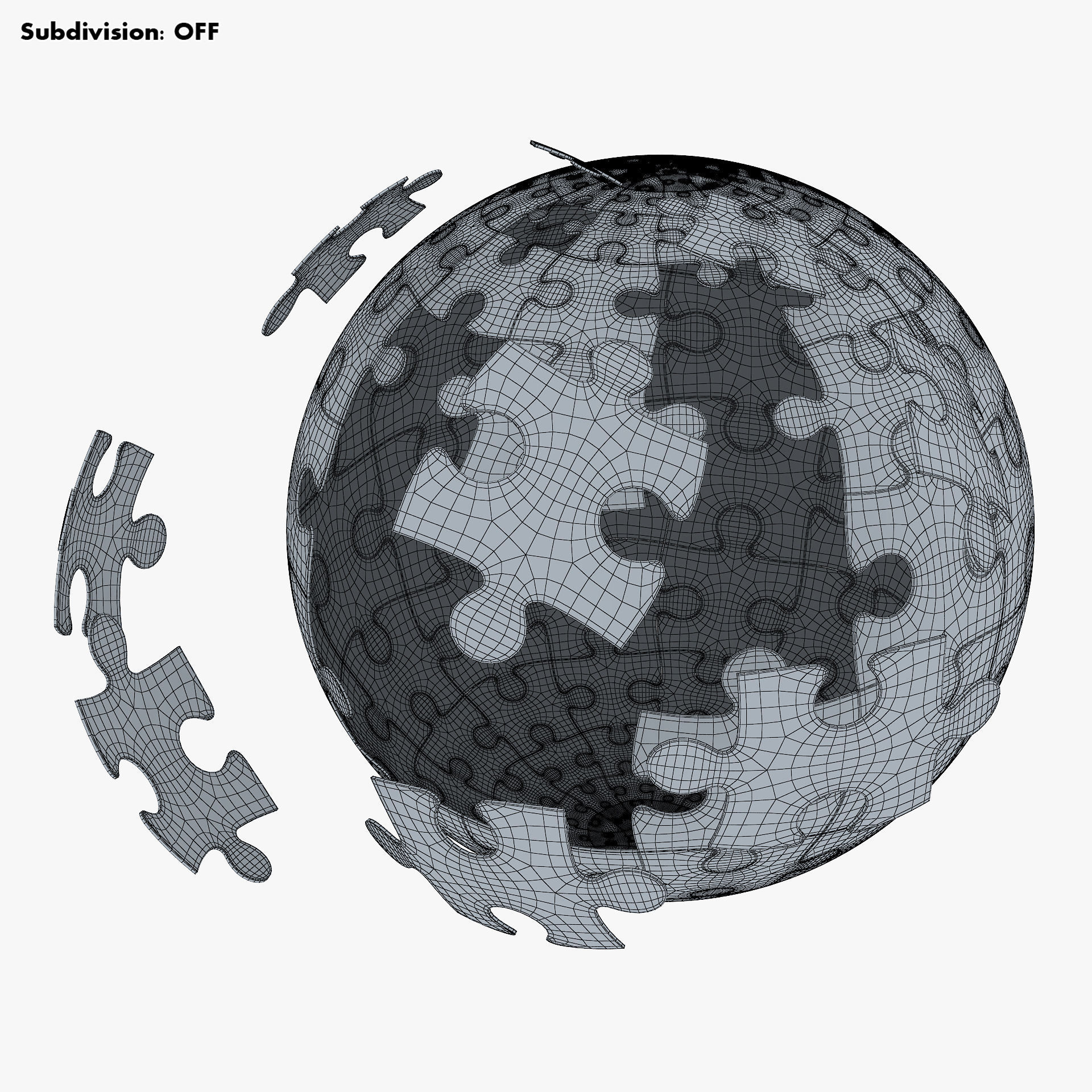 Colored Sphere Puzzle v 1 3D model_19