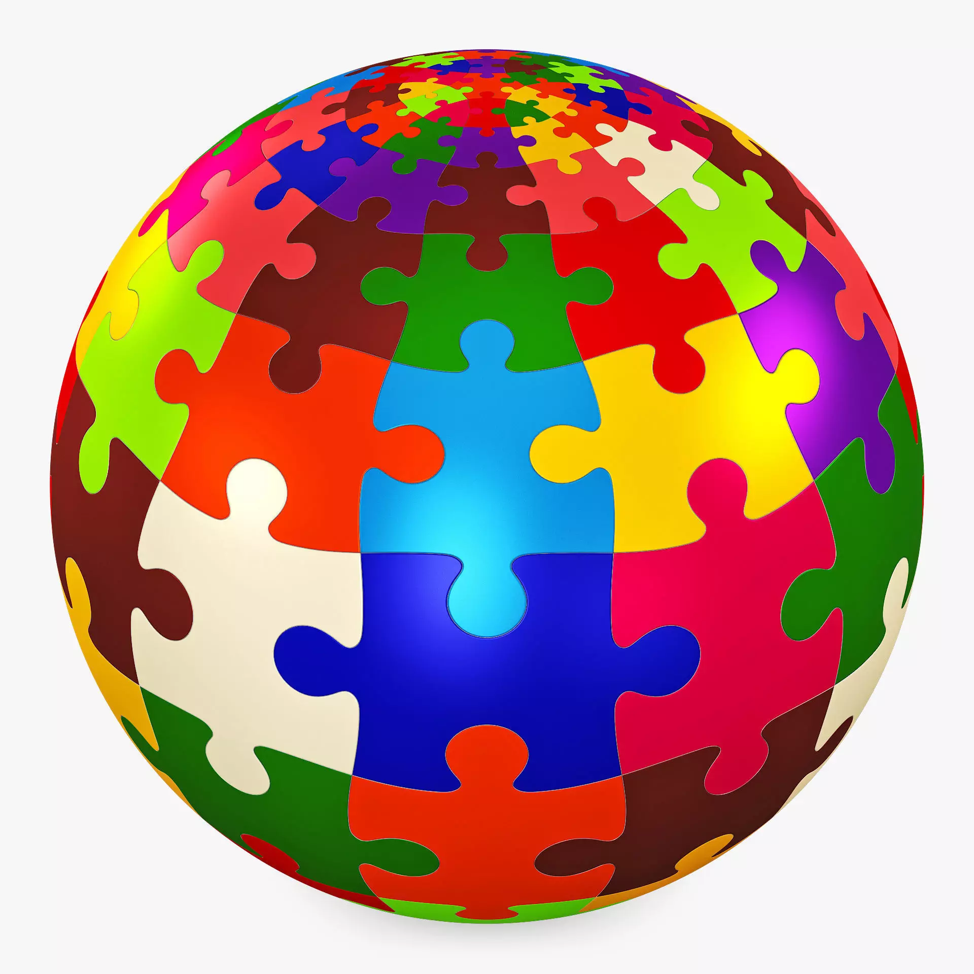 Colored Sphere Puzzle v 1 3D model_0