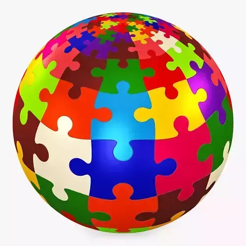 Colored Sphere Puzzle v 1 3D model