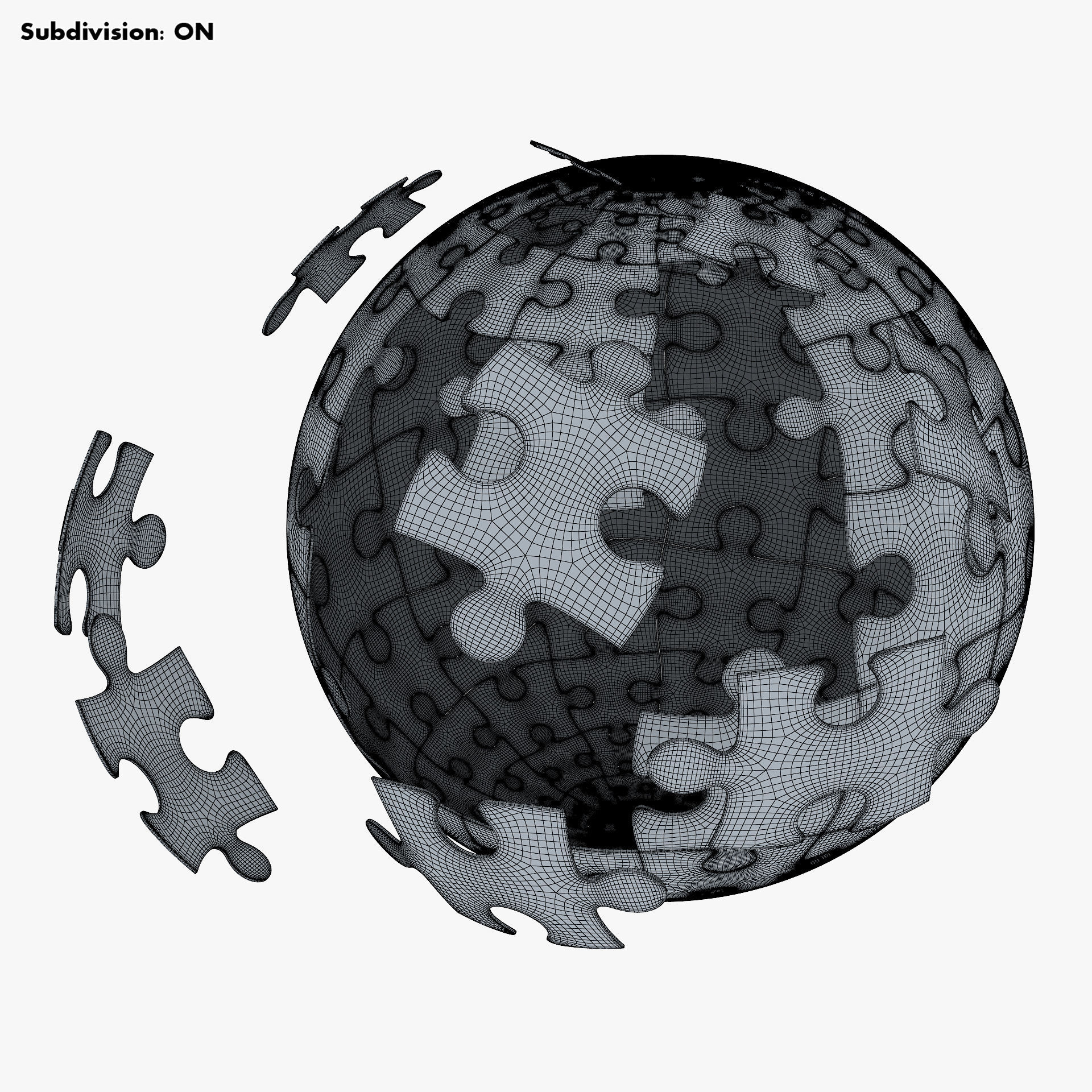 Colored Sphere Puzzle v 1 3D model_18
