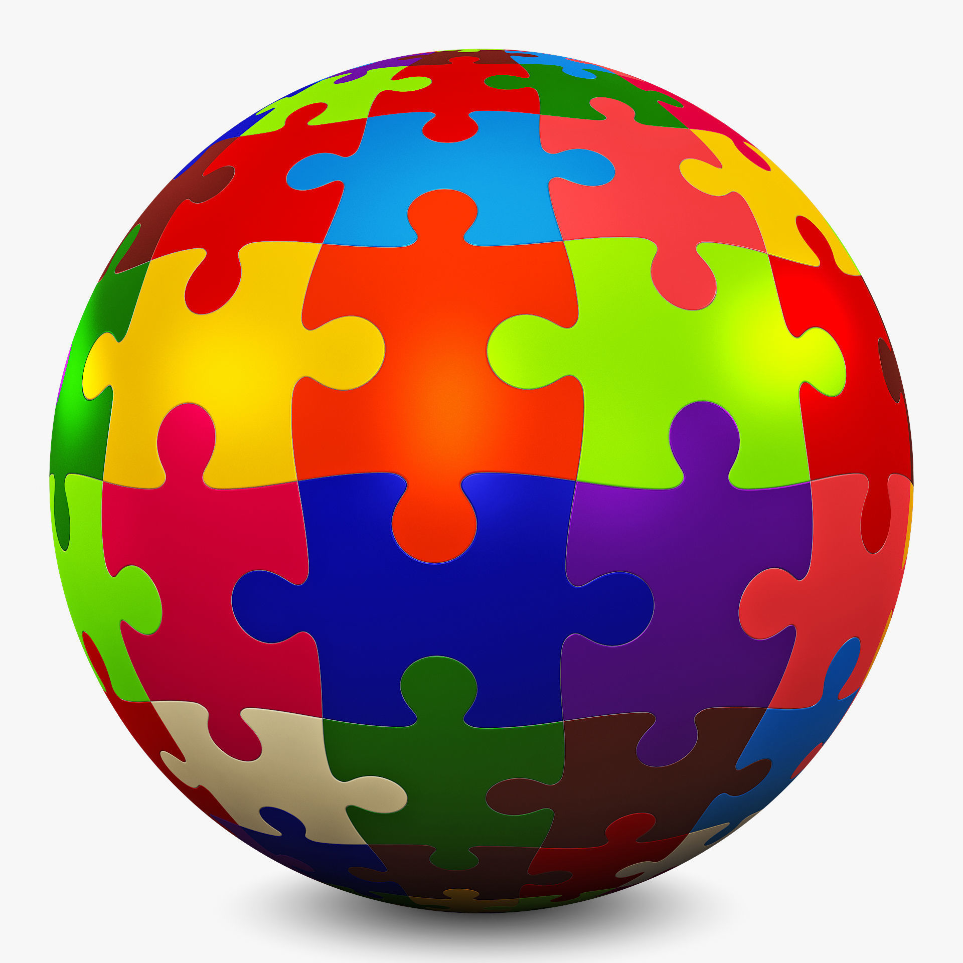Colored Sphere Puzzle v 1 3D model_1