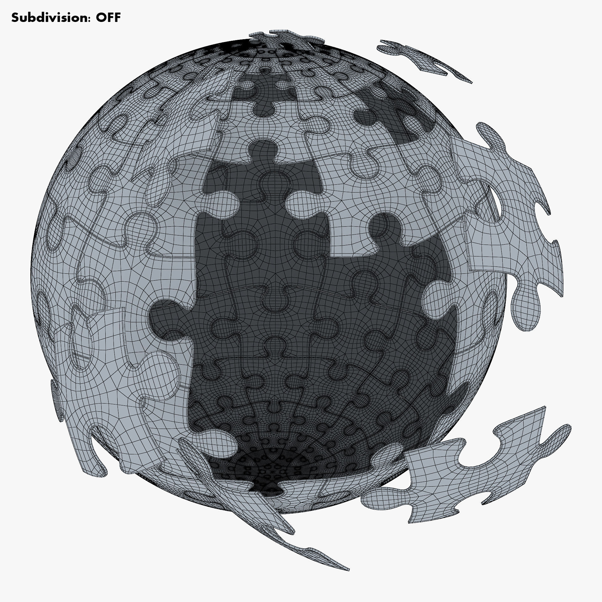 Colored Sphere Puzzle v 1 3D model_17