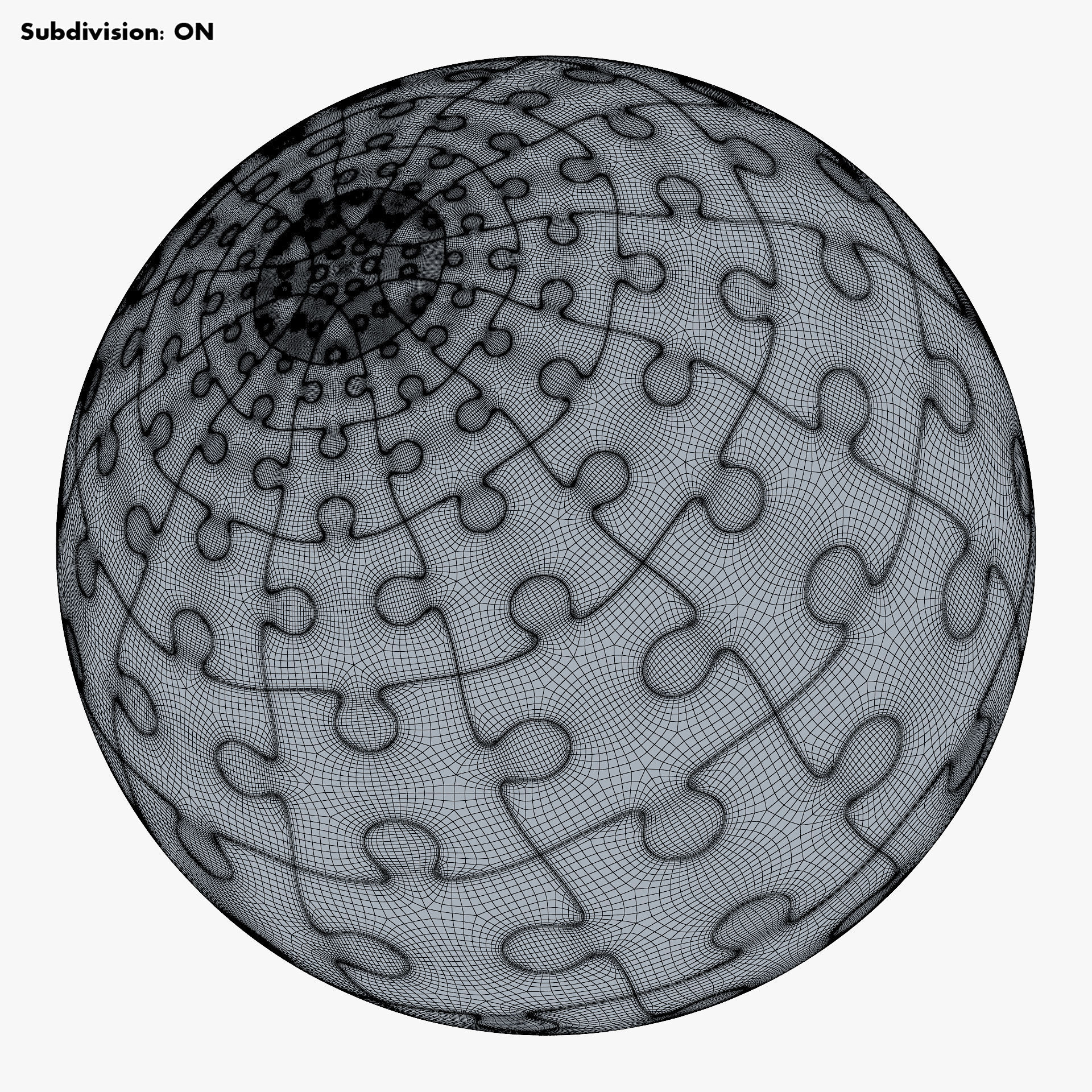 Colored Sphere Puzzle v 1 3D model_12