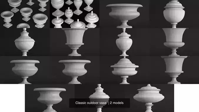 Classic outdoor vase 