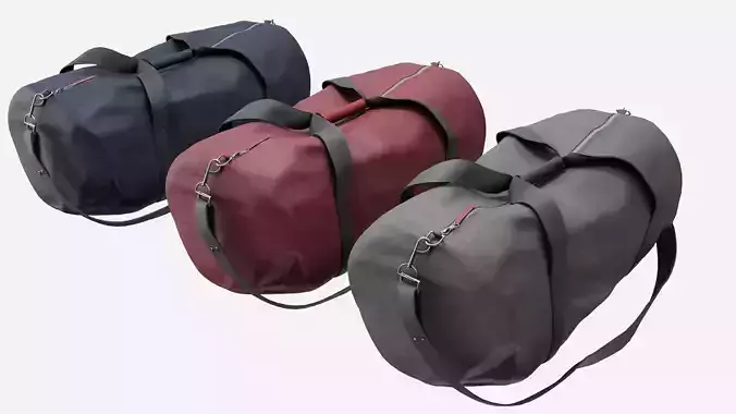 Duffle bag Low-poly 3D model